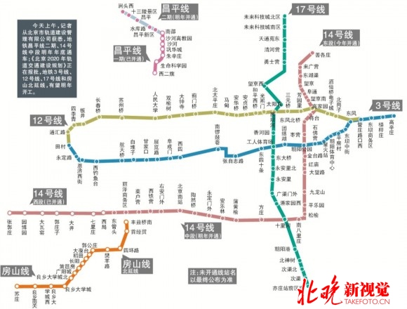 地铁昌平线线路图