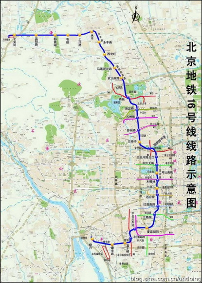 北京地铁16号线线路示意图(资料图)