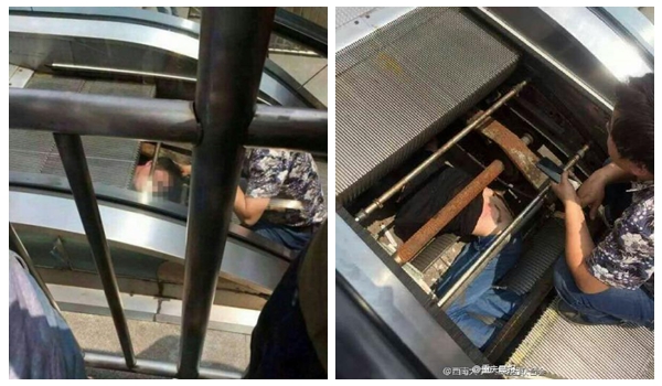 重庆电梯吞人 还好人没事儿警钟常响为何仍不引人注意？
