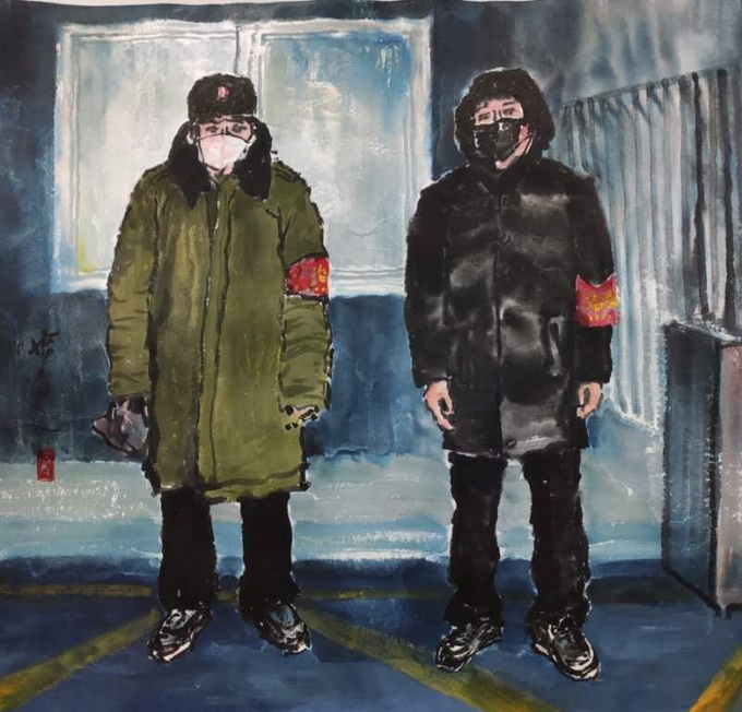 『』南海子文化名人名家刘慎为饱蘸浓墨致敬抗疫英雄