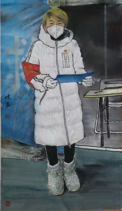 『』南海子文化名人名家刘慎为饱蘸浓墨致敬抗疫英雄