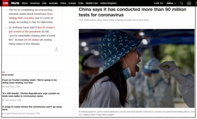 疫情CNN记者探访北京检测点：3天检测2万人次，外国网友炸了！