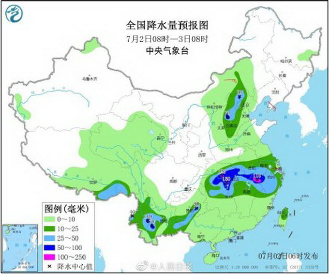 推荐中央气象台31天连发暴雨预警，湖北江西等5省局地有大暴雨