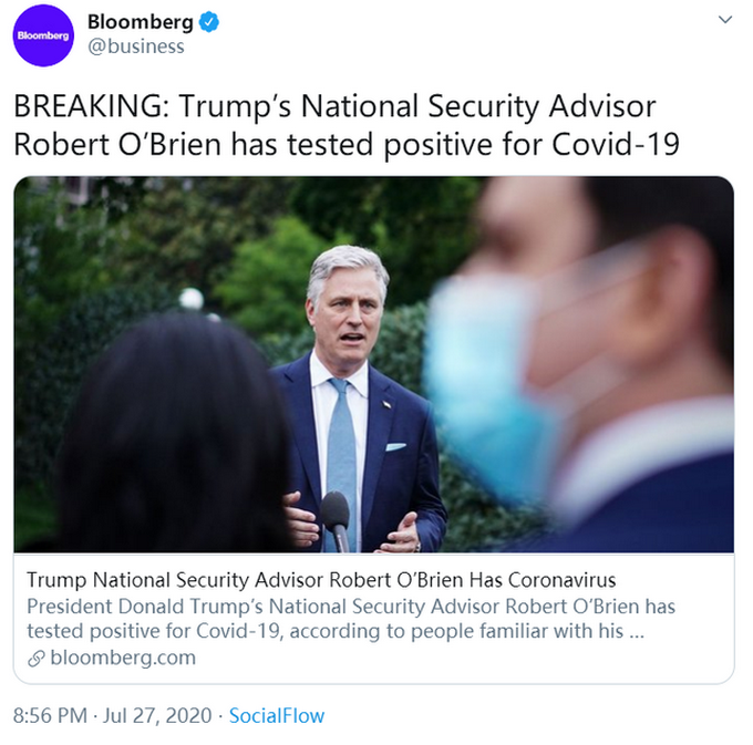 |白宫称特朗普无感染新冠风险，胡锡进：没有美国人在疫情面前是安全的