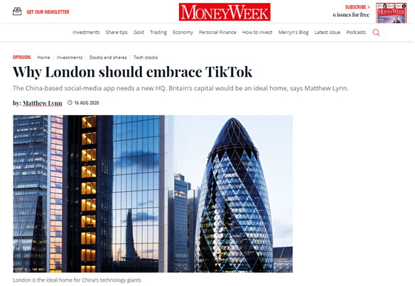 |英媒：为什么伦敦应该欢迎TikTok？