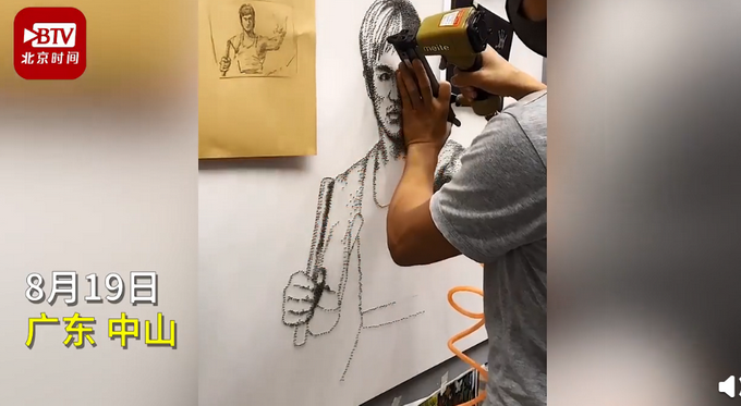 热点|美术老师用钉子作画栩栩如生！网友：密集恐惧症在逼真面前低下了头