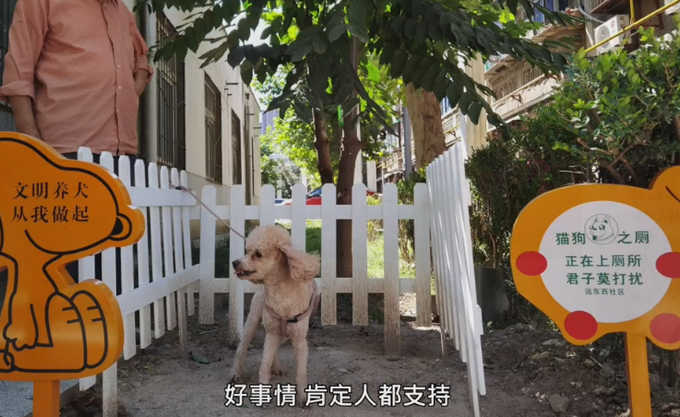 |西安一小区设1平方米宠物公厕，物业保洁员每天会定时进行清理