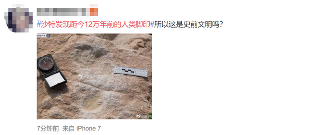 热点|沙特发现距今12万年前的人类脚印，网友：所以这是史前文明吗？