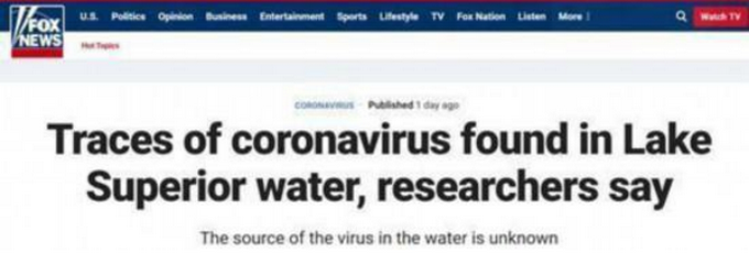 推荐|美国在海水中发现新冠病毒痕迹，目前尚不清楚病毒的具体来源