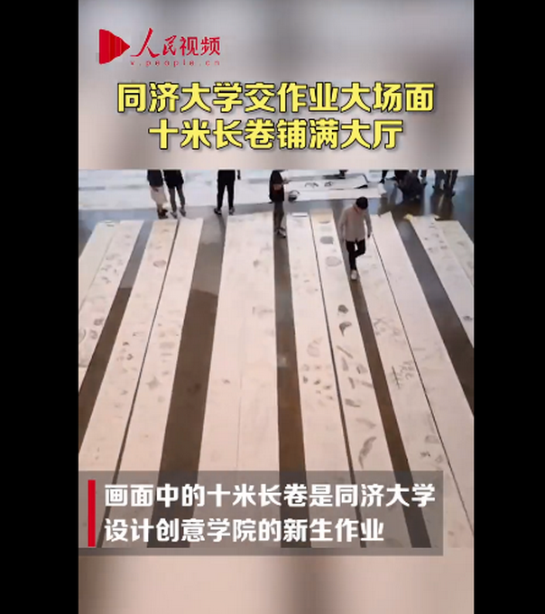 推荐|大场面！同济大学新生作业每份10米长，网友：都是显微镜成精的画手