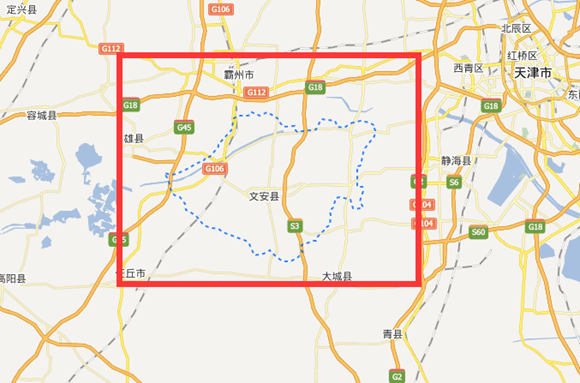 河北文安县地理位置图片