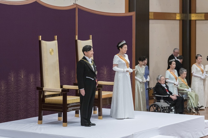 日本举行新天皇即位后的首次民众参贺,约14万人参加