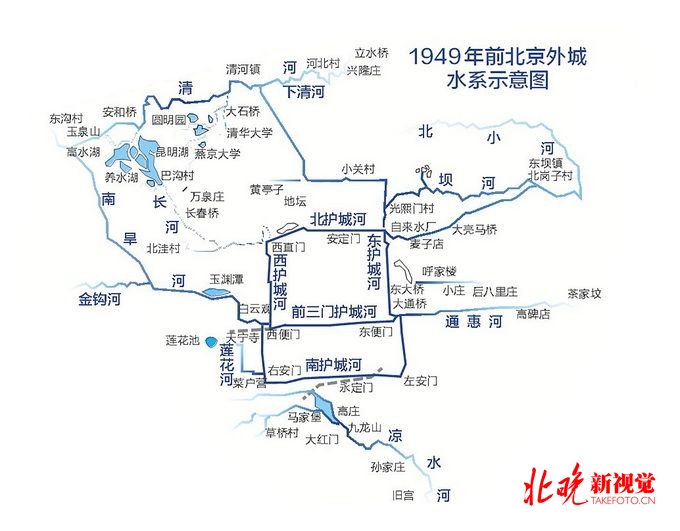北京市河流水系图图片